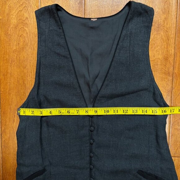 Free People Womens Anas Dress Size *S Button Front Goth Dark Academia Preppy - Picture 9 of 13